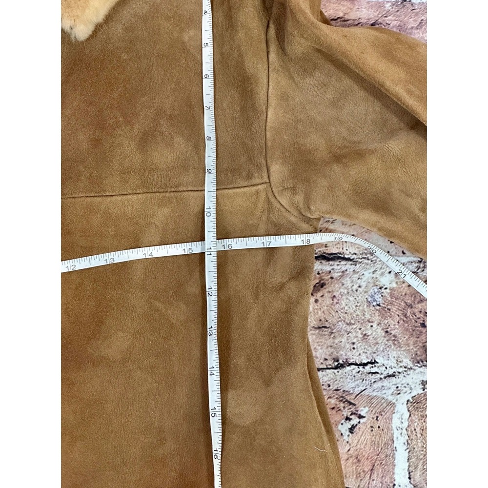 Vintage 50's 60's Suede Coat Mink Fur Collar – Film Wardrobe / Collector Piece - Picture 13 of 16